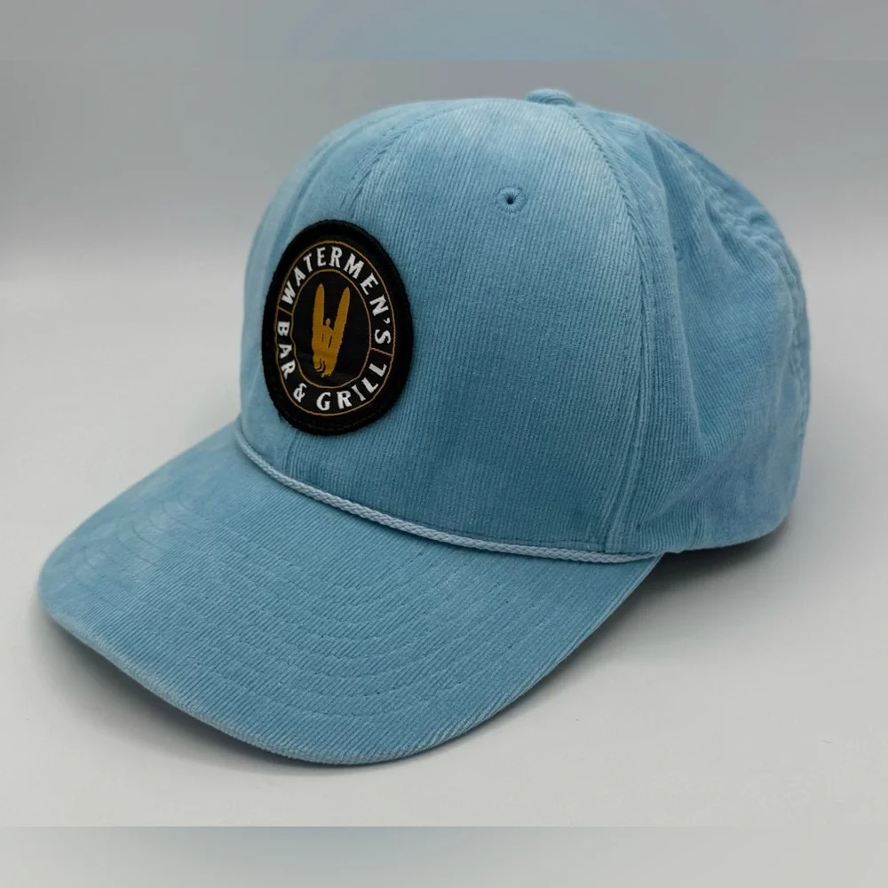 Waterman’s Bar & Grill (NC)You‎ Know Light Blue Corduroy Hat Cap Adjustable NWOT